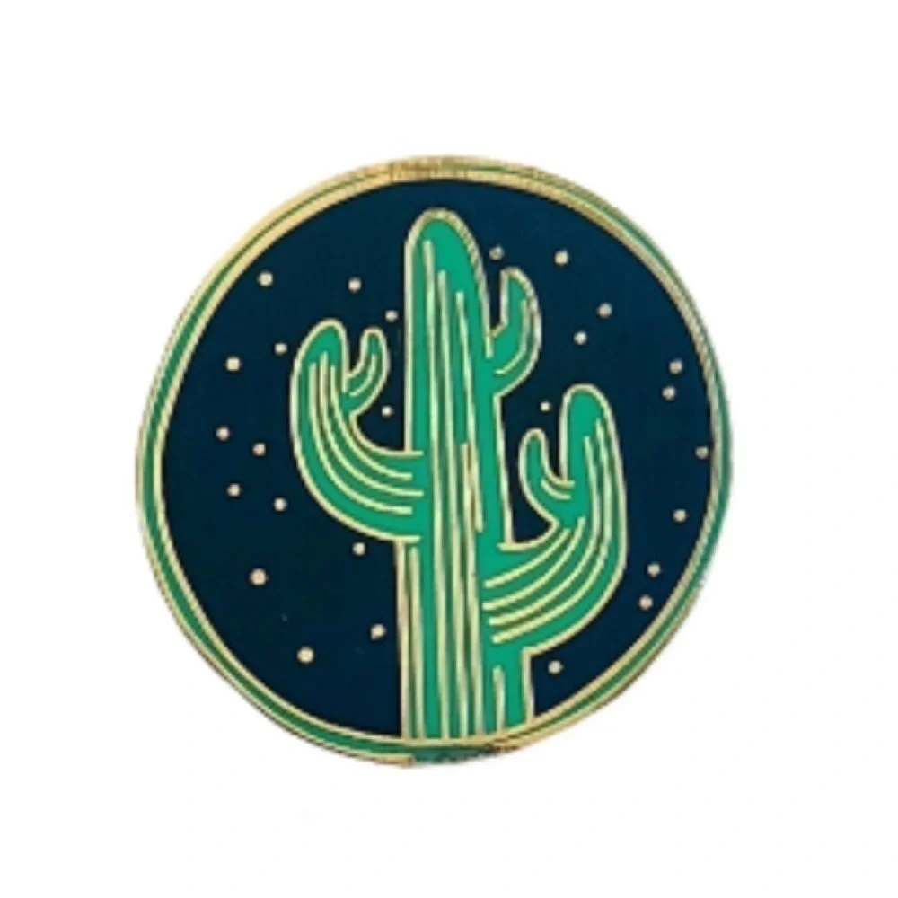 Coach Cactus Round Collectible Pin by Pintrill